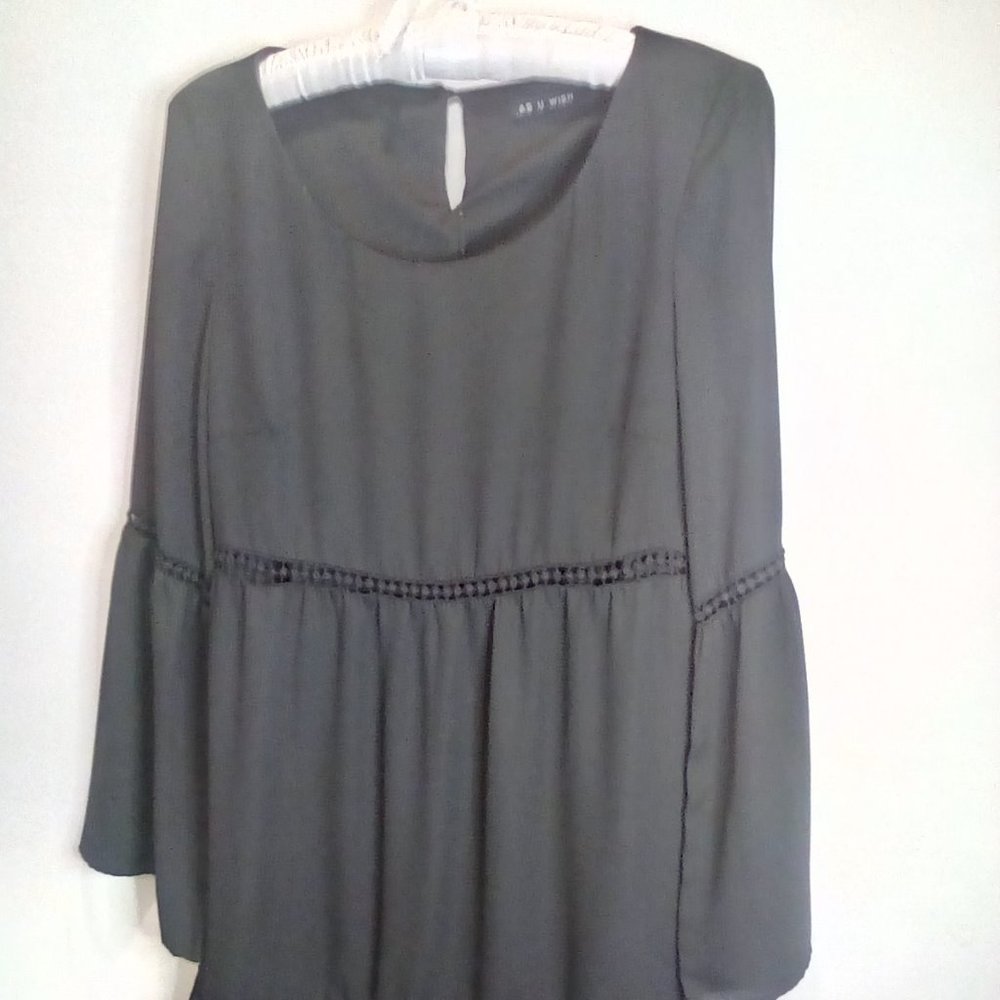 AS U WISH Black 100% polyester Dress.  Size Medium